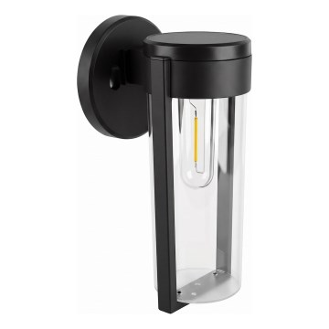 LED solarna zidna svjetiljka LED/1W/3,7V 500 mAh IP65 crna