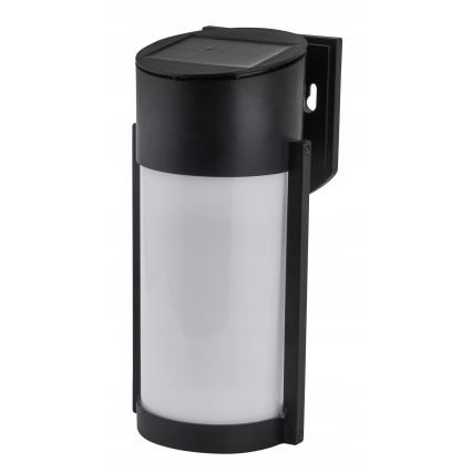 LED solarna zidna svjetiljka LED/3,7V 300 mAh IP44 crna