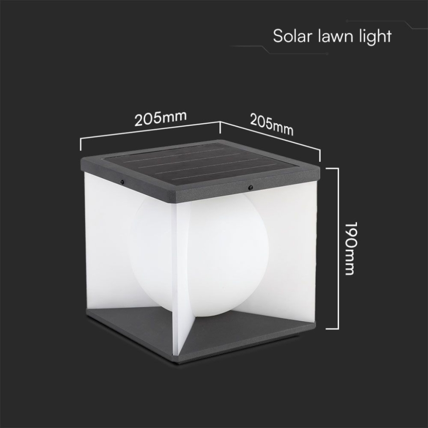 LED Prigušiva solarna zidna svjetiljka LED/3W/3,7V IP65 3000K + daljinski upravljač