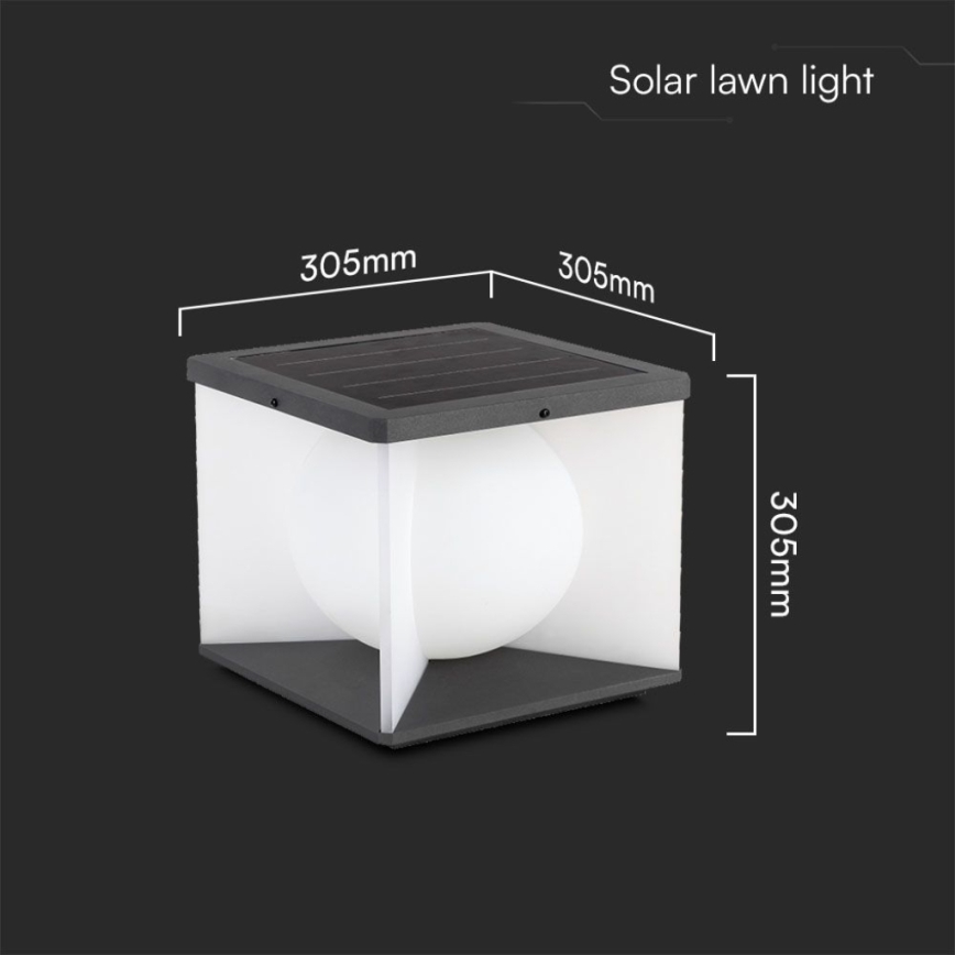 LED Prigušiva solarna zidna svjetiljka LED/8W/3,7V IP65 3000K + daljinski upravljač