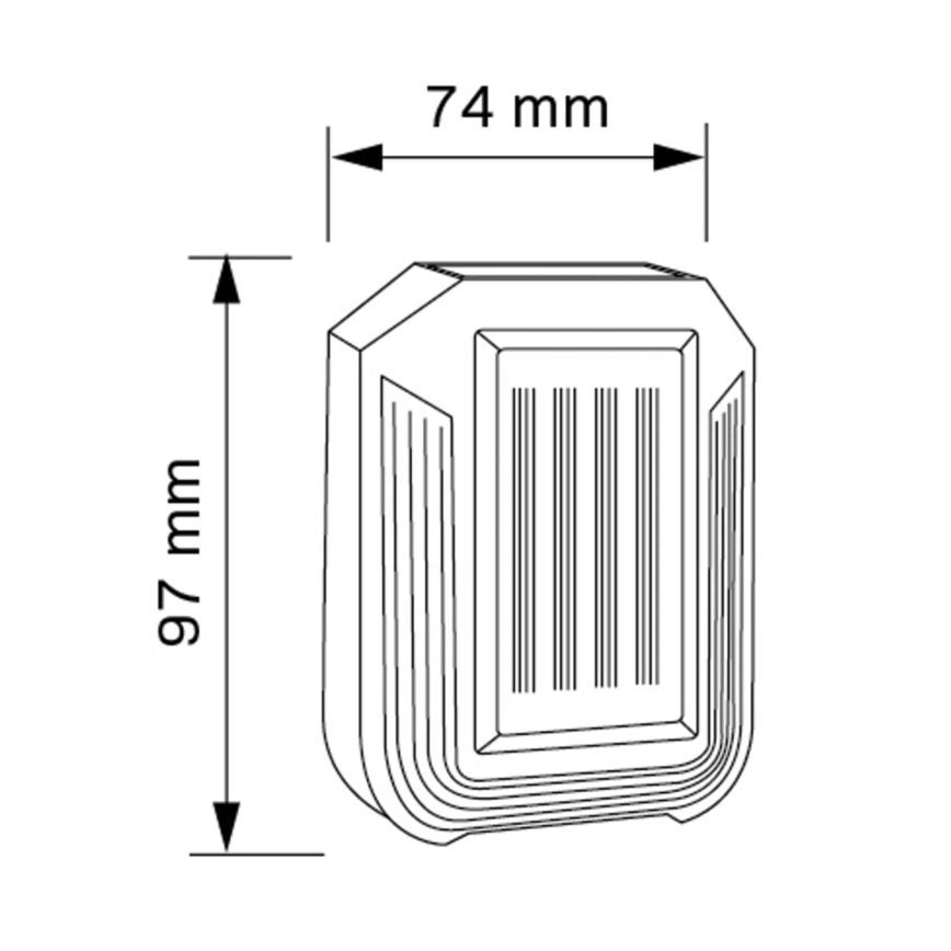 LED Solarna zidna svjetiljka LUCE LED/1,2V 400 mAh IP44