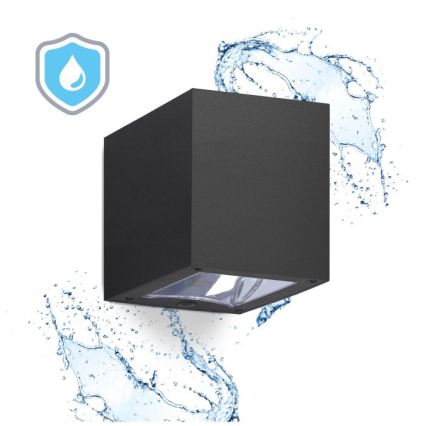 LED solarna zidna svjetiljka sa senzorom QUERK LED/1,2V 3000/4000K IP54 800 mAh