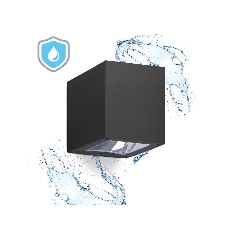 LED solarna zidna svjetiljka sa senzorom QUERK LED/1,2V 3000/4000K IP54 800 mAh