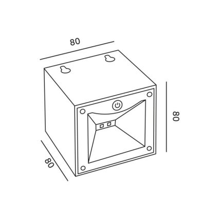 LED solarna zidna svjetiljka sa senzorom QUERK LED/1,2V 3000/4000K IP54 800 mAh