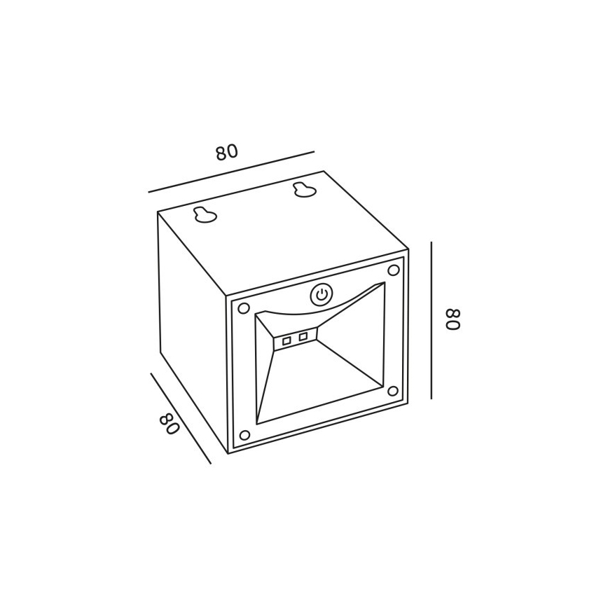 LED solarna zidna svjetiljka sa senzorom QUERK LED/1,2V 3000/4000K IP54 800 mAh