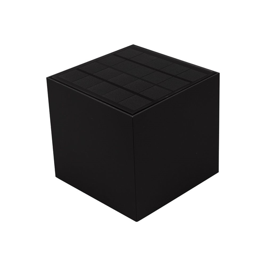 LED Solarna zidna svjetiljka sa senzorom LED/9W/3,7V 3000/4000/5000K 2600 mAh IP65 crna
