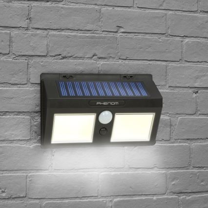 LED Solarna zidna svjetiljka sa senzorom 2xLED/2,5W/5,5V IP65