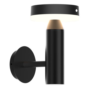 LED Solarna zidna svjetiljka sa senzorom GWINEA LED/4,5W/3,7V IP44 crna