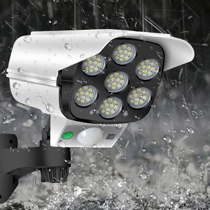 LED Solarna lažna sigurnosna kamera sa senzorom KAMERA LED/1W/3,7V 1200 mAh IP44 + daljinski upravljač