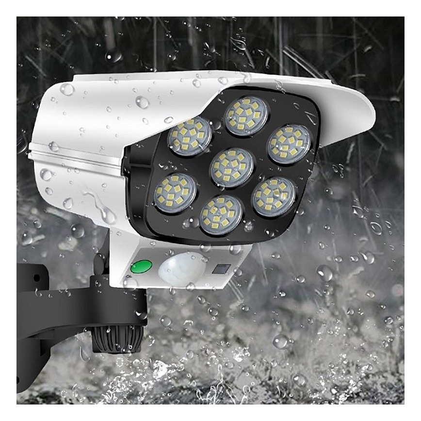 LED Solarna lažna sigurnosna kamera sa senzorom KAMERA LED/1W/3,7V 1200 mAh IP44 + daljinski upravljač