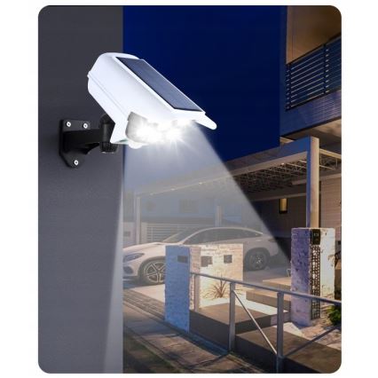 LED Solarna lažna sigurnosna kamera sa senzorom KAMERA LED/1W/3,7V 1200 mAh IP44 + daljinski upravljač