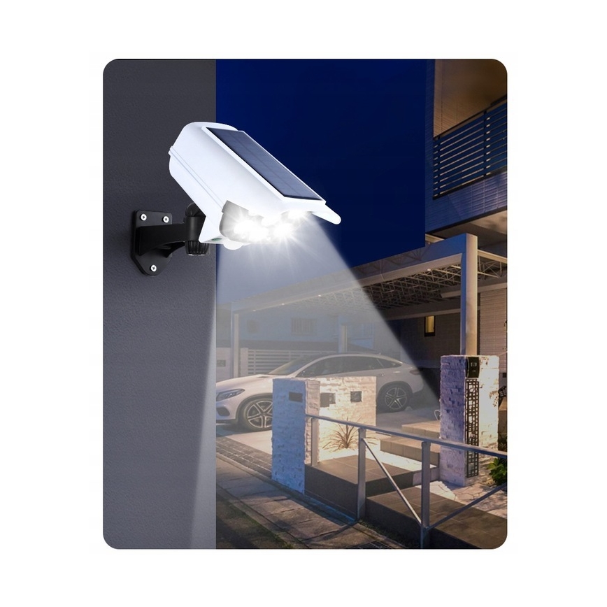 LED Solarna lažna sigurnosna kamera sa senzorom KAMERA LED/1W/3,7V 1200 mAh IP44 + daljinski upravljač