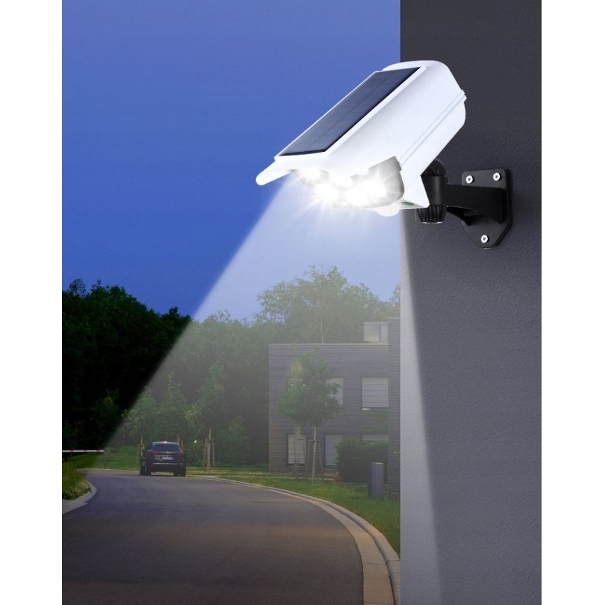 LED Solarna lažna sigurnosna kamera sa senzorom KAMERA LED/1W/3,7V 1200 mAh IP44 + daljinski upravljač