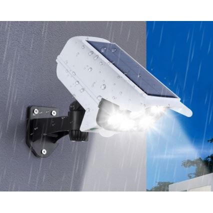LED Solarna lažna sigurnosna kamera sa senzorom KAMERA LED/1W/3,7V 1200 mAh IP44 + daljinski upravljač