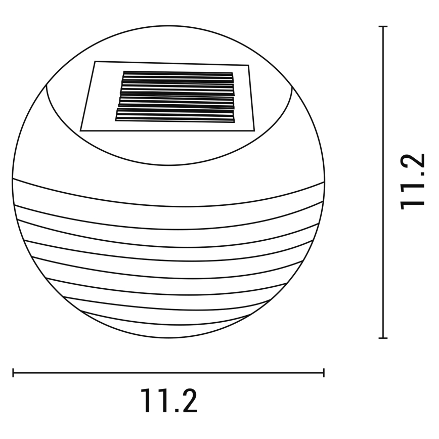 LED Solarna zidna svjetiljka sa senzorom LED/0,06W/1,2V 200mAh 3000K IP44
