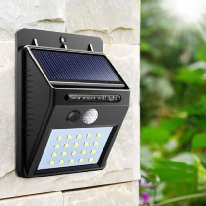 LED Solarna zidna svjetiljka sa senzorom LED/0,55W/3,7V 1200 mAh IP65