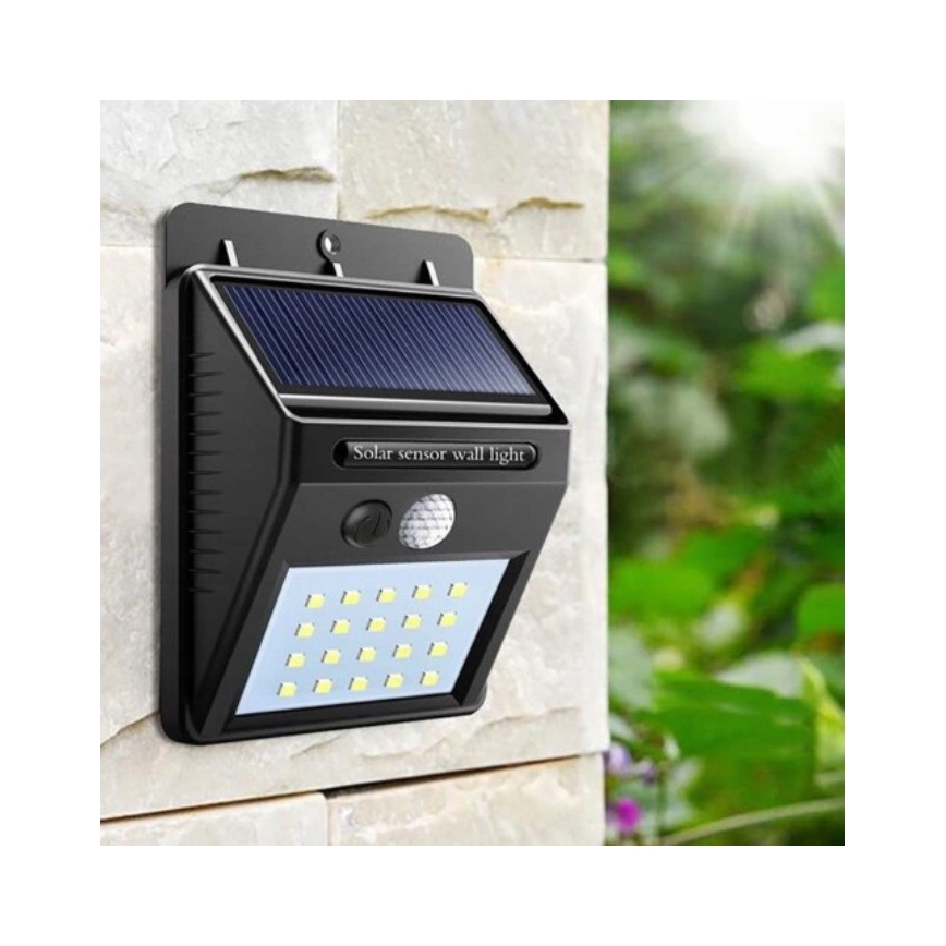 LED Solarna zidna svjetiljka sa senzorom LED/0,55W/3,7V 1200 mAh IP65