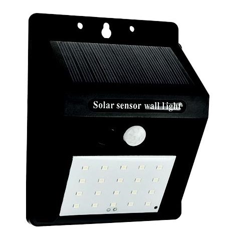 LED Solarna zidna svjetiljka sa senzorom LED/0,55W/3,7V 1200mAh 6500K IP65