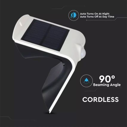 LED Solarna zidna svjetiljka sa senzorom LED/1.5W/3,7V IP65 1200 mAh