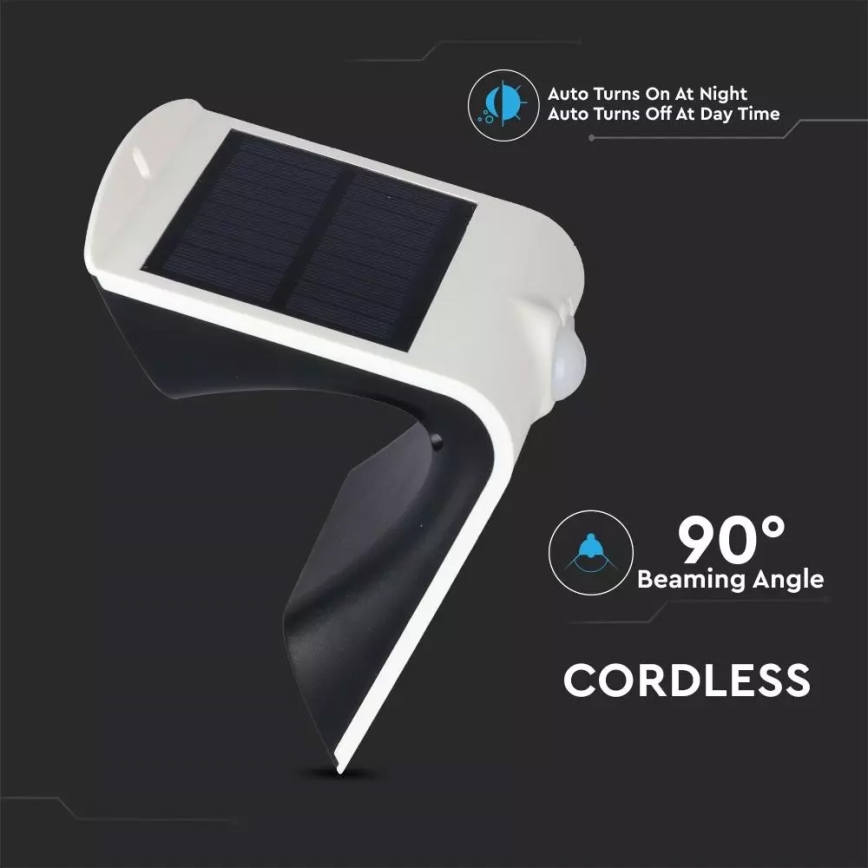 LED Solarna zidna svjetiljka sa senzorom LED/1.5W/3,7V IP65 1200 mAh