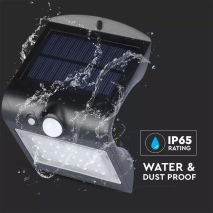 LED Solarna zidna svjetiljka sa senzorom LED/1.5W/3,7V IP65 1200 mAh