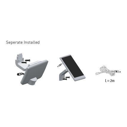 LED Solarna zidna svjetiljka sa senzorom LED/12W/3,7V 4000 mAh IP54