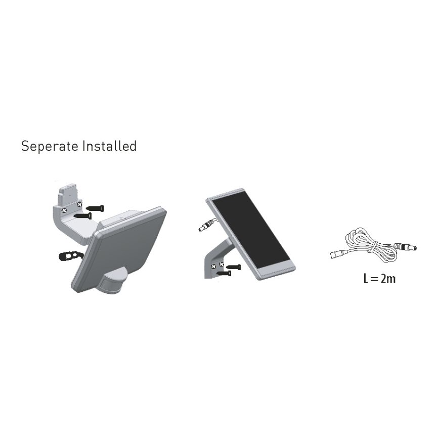 LED Solarna zidna svjetiljka sa senzorom LED/12W/3,7V 4000 mAh IP54