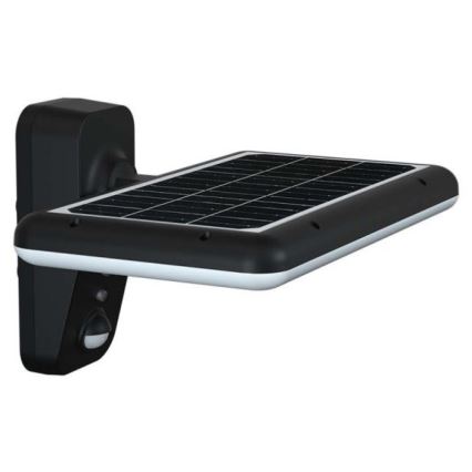 LED Solarna zidna svjetiljka sa senzorom LED/15W/3,2V 4000K/6000K IP65 6000 mAh crna