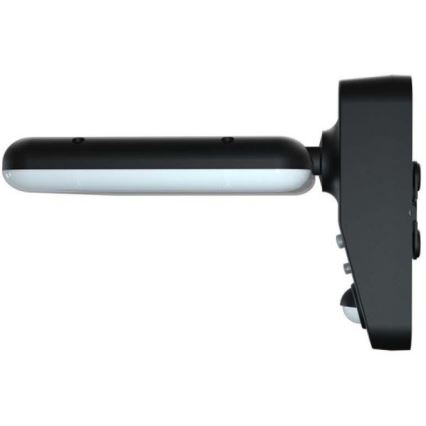 LED Solarna zidna svjetiljka sa senzorom LED/15W/3,2V 4000K/6000K IP65 6000 mAh crna