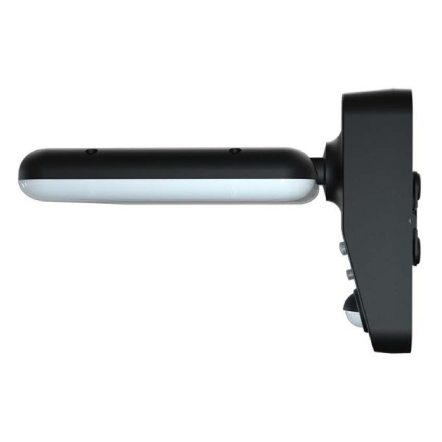 LED Solarna zidna svjetiljka sa senzorom LED/15W/3,2V 4000K/6000K IP65 6000 mAh crna