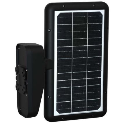 LED Solarna zidna svjetiljka sa senzorom LED/15W/3,2V 4000K/6000K IP65 6000 mAh crna