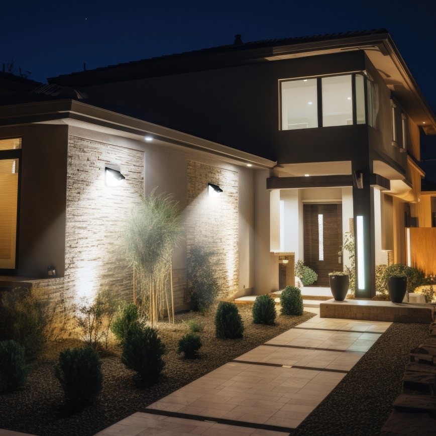 LED Solarna zidna svjetiljka sa senzorom LED/1W/3,7V 6500K IP44