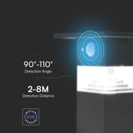 LED Solarna zidna svjetiljka sa senzorom LED/2,5W/3,7V IP54 3000K 2200 mAh