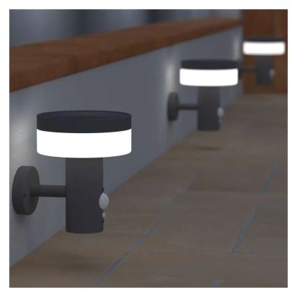 LED Solarna zidna svjetiljka sa senzorom LED/2W/3,7V 1200 mAh IP44