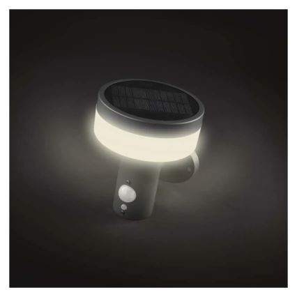 LED Solarna zidna svjetiljka sa senzorom LED/2W/3,7V 1200 mAh IP44