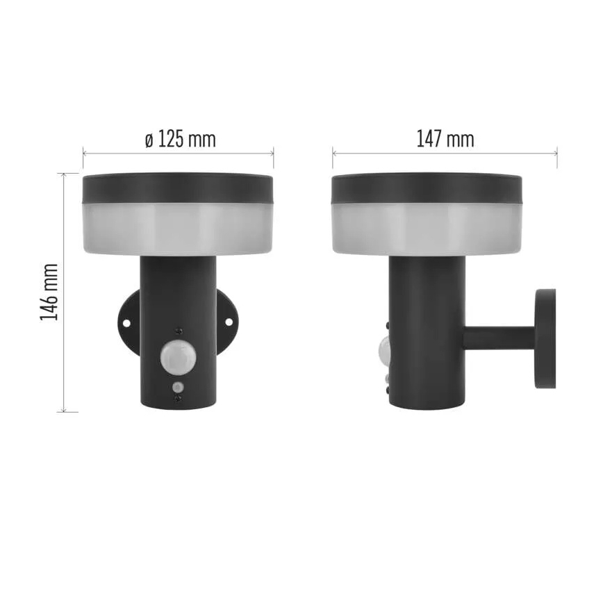 LED Solarna zidna svjetiljka sa senzorom LED/2W/3,7V 1200 mAh IP44