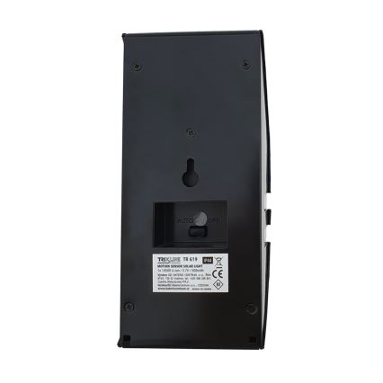 LED solarna zidna svjetiljka sa senzorom LED/3,7V 500 mAh IP44 crna