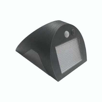LED solarno zidno svjetlo sa senzorom LED/3W/3,7V 3000/4000K 1200 mAh IP54 antracit