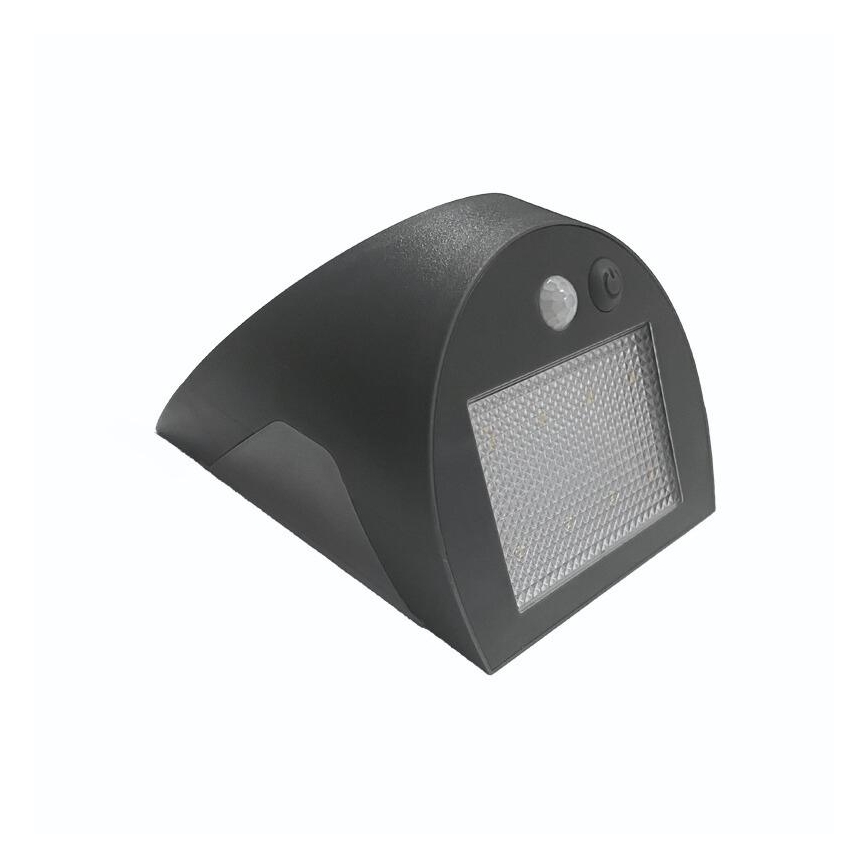 LED solarno zidno svjetlo sa senzorom LED/3W/3,7V 3000/4000K 1200 mAh IP54 antracit