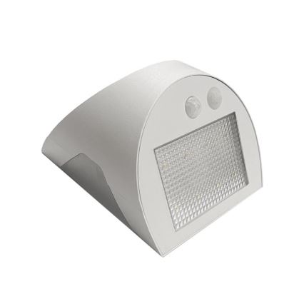 LED solarna zidna svjetiljka s senzorom LED/3W/3,7V 3000/4000K 1200 mAh IP54 bijela