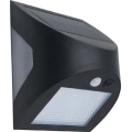 LED solarna zidna svjetiljka sa senzorom LED/3W/3,7V 3000/4000K 1200 mAh IP54 crna