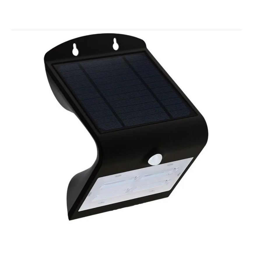 LED Solarna zidna svjetiljka sa senzorom LED/3W/3,7V 3000/4000K IP65 2000 mAh crna