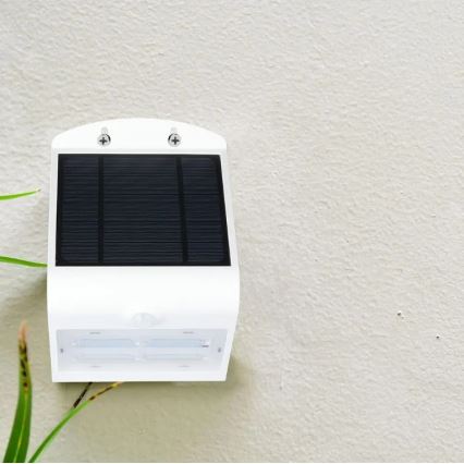LED Solarna zidna svjetiljka sa senzorom LED/3W/3,7V 3000/4000K IP65 2000 mAh bijela