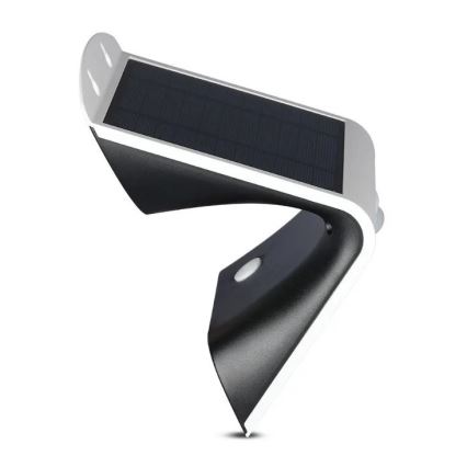 LED Solarna zidna svjetiljka sa senzorom LED/3W/3,7V 3000/4000K IP65 2000 mAh bijela