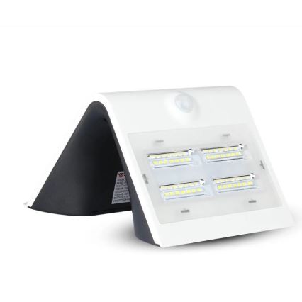 LED Solarna zidna svjetiljka sa senzorom LED/3W/3,7V 3000/4000K IP65 2000 mAh bijela