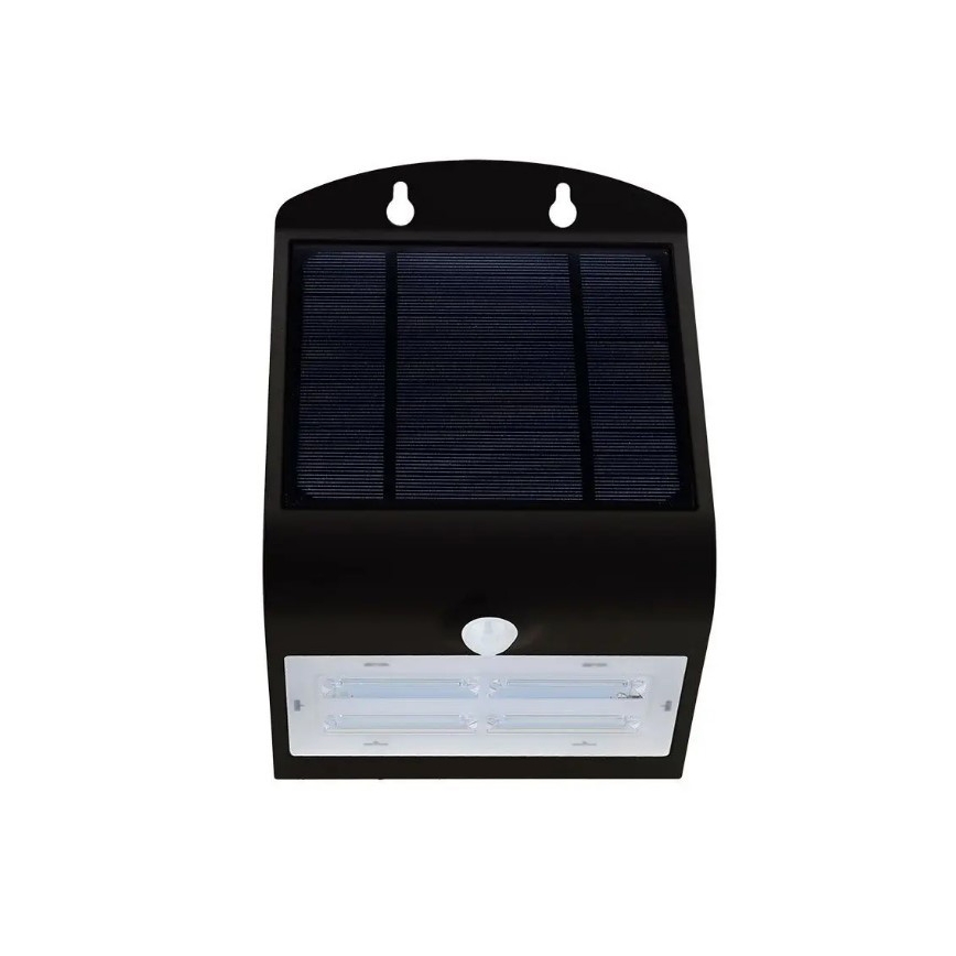LED Solarna zidna svjetiljka sa senzorom LED/3W/3,7V 3000/4000K IP65 2000 mAh crna