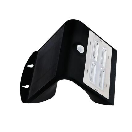 LED Solarna zidna svjetiljka sa senzorom LED/3W/3,7V 3000/4000K IP65 2000 mAh crna