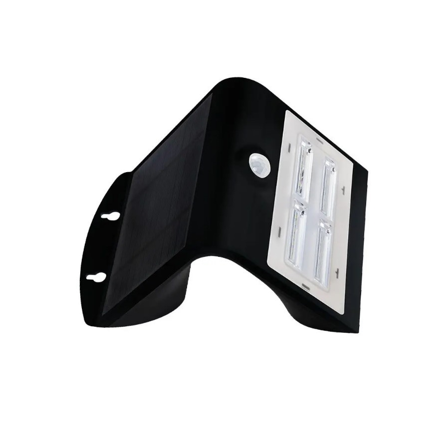 LED Solarna zidna svjetiljka sa senzorom LED/3W/3,7V 3000/4000K IP65 2000 mAh crna
