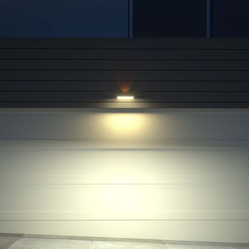 LED Solarna zidna svjetiljka sa senzorom LED/3W/3,7V 3000K/4000K IP65 crna