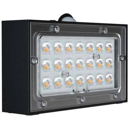 LED Solarna zidna svjetiljka sa senzorom LED/3W/3,7V 3000K/4000K IP65 crna